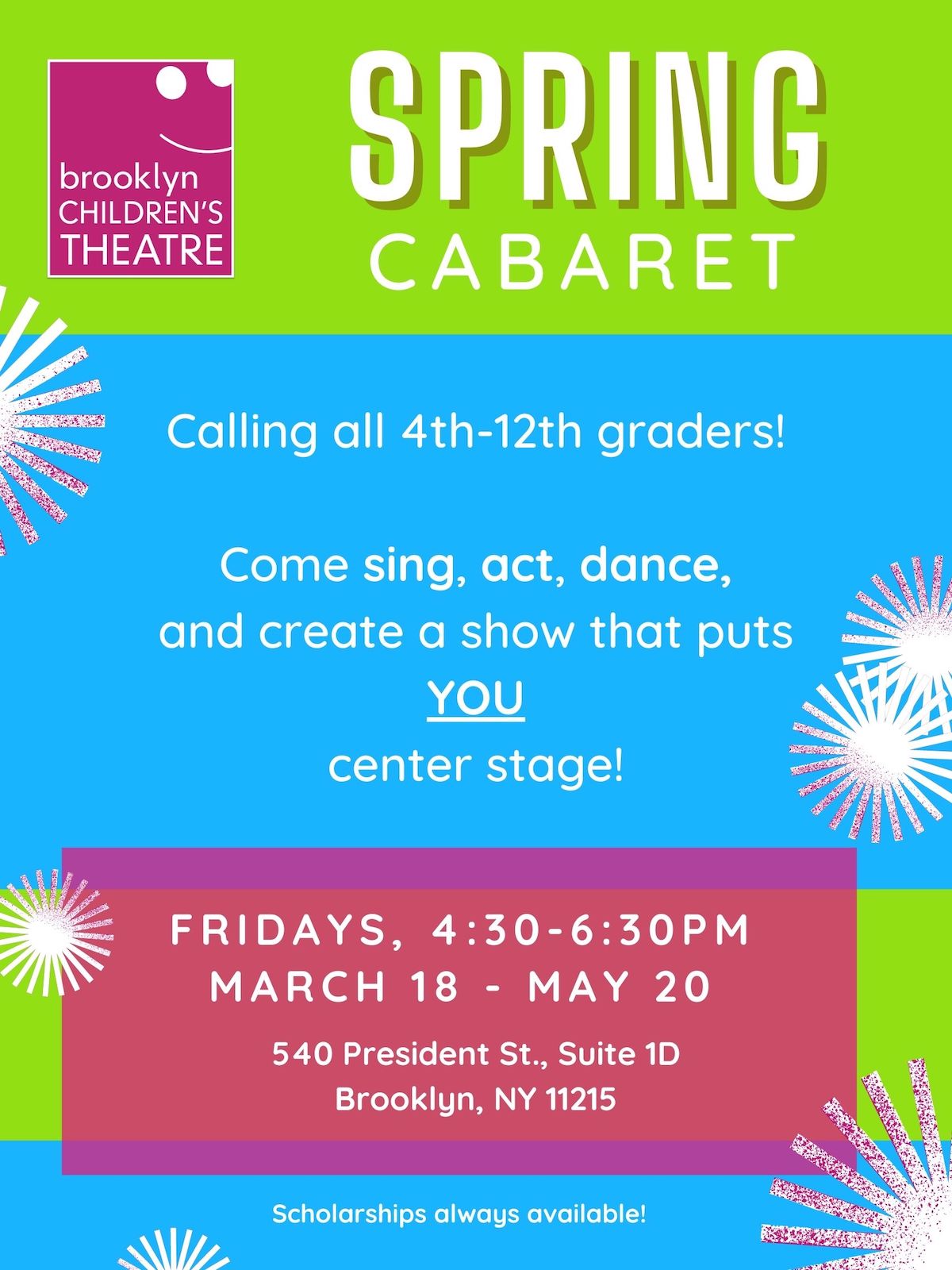 Spring Cabaret 2022 – Brooklyn Children's Theatre